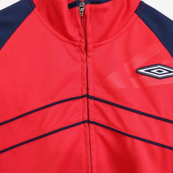 Vintage Y2K Umbro Zip Up Training Jacket Red/Navy Men's Size Small - Picture 3 of 9